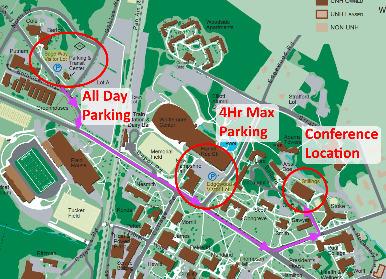 UNH Campus Map